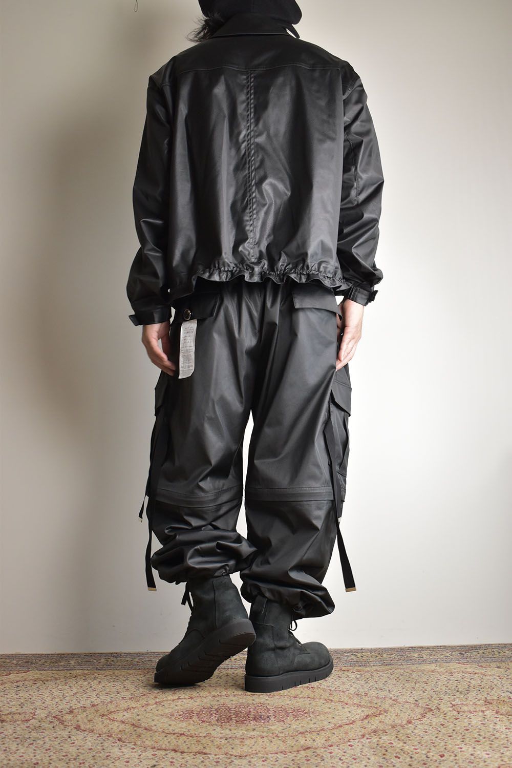 Fake Fake Leather Detachable Cargo Pants"Black"/フェイクフェイクレザーデタッチャブルカーゴパンツ"ブラック"