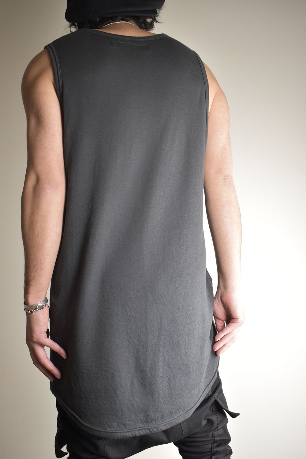 《2025AW先行予約》Double Gauze Long Tank Top"Black / Ivory /Khaki /Grey /D.Grey" /ダブルガーゼロングタンクトップ"ブラック/アイボリー/カーキ/グレー/ダークグレー"