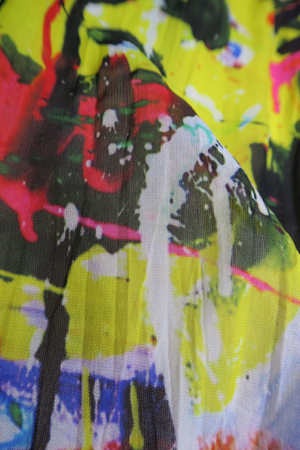 Rayon Chiffon Inkjet Print Wide Cropped Easy Pants"Color Print" / レーヨンシフォンインクジェットプリントワイドクロップドイージーパンツ"カラープリント"