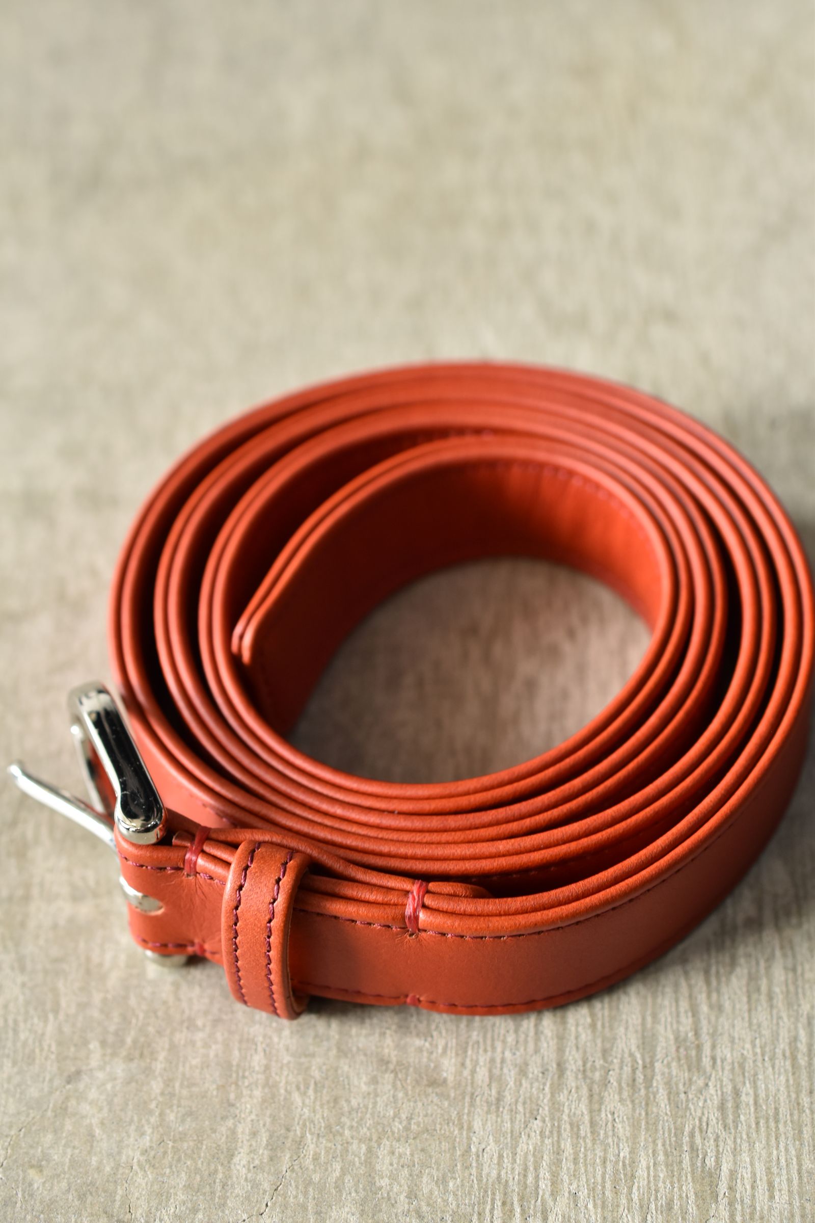 Leather Belt"Vermilion" / レザーベルト "バーミリオン"