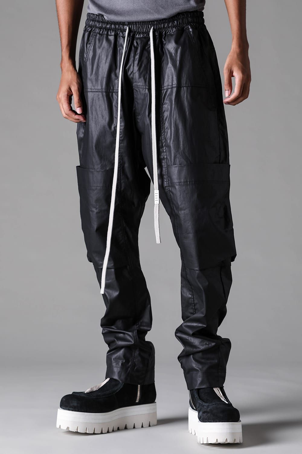 《2027SS先行予約》Cargo Long Tapered Pants "Black / Khaki" / カーゴロングテーパードパンツ"ブラック / カーキ"