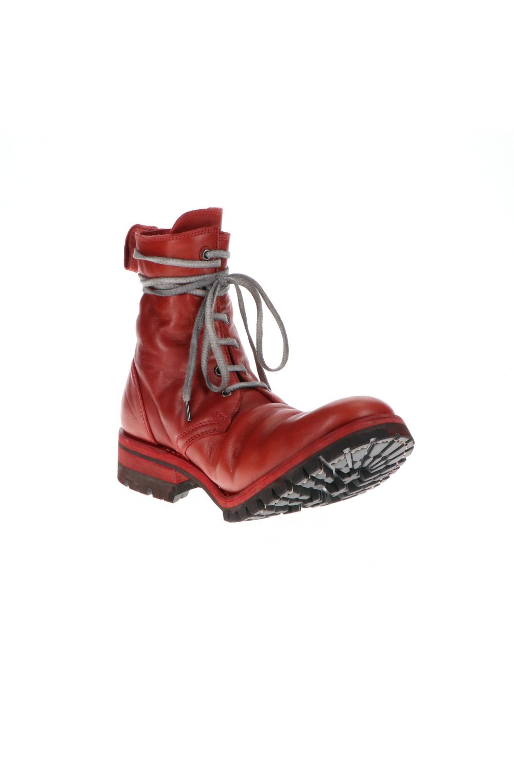 D.HYGEN - Horse Leather Lace Up Combat Boots