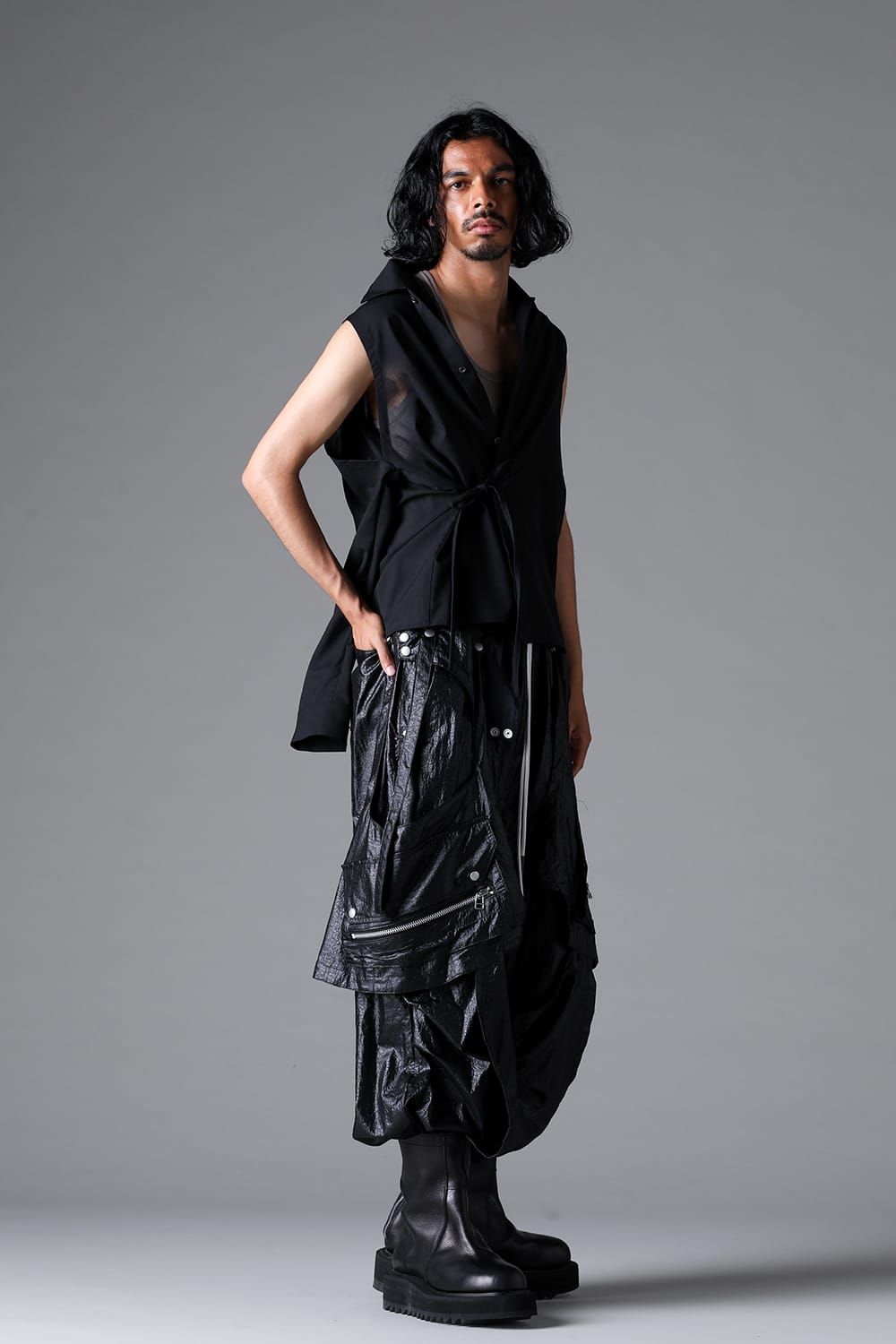 《2026SS先行予約》Parachute Cargo Wide Pants"Black" / パラシュートカーゴワイドパンツ"ブラック"