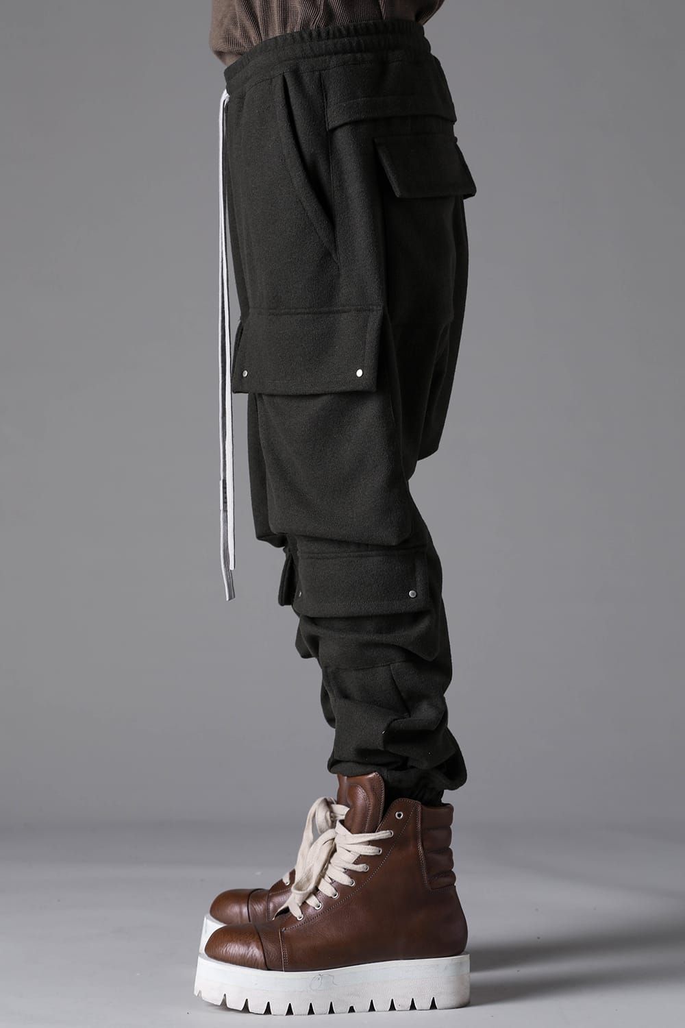 《2026AW先行予約》Knit Jersey Military Sarrouel Easy Pants"Black / Khaki" / ニットジャージーミリタリーサルエルイージーパンツ"ブラック / カーキ"