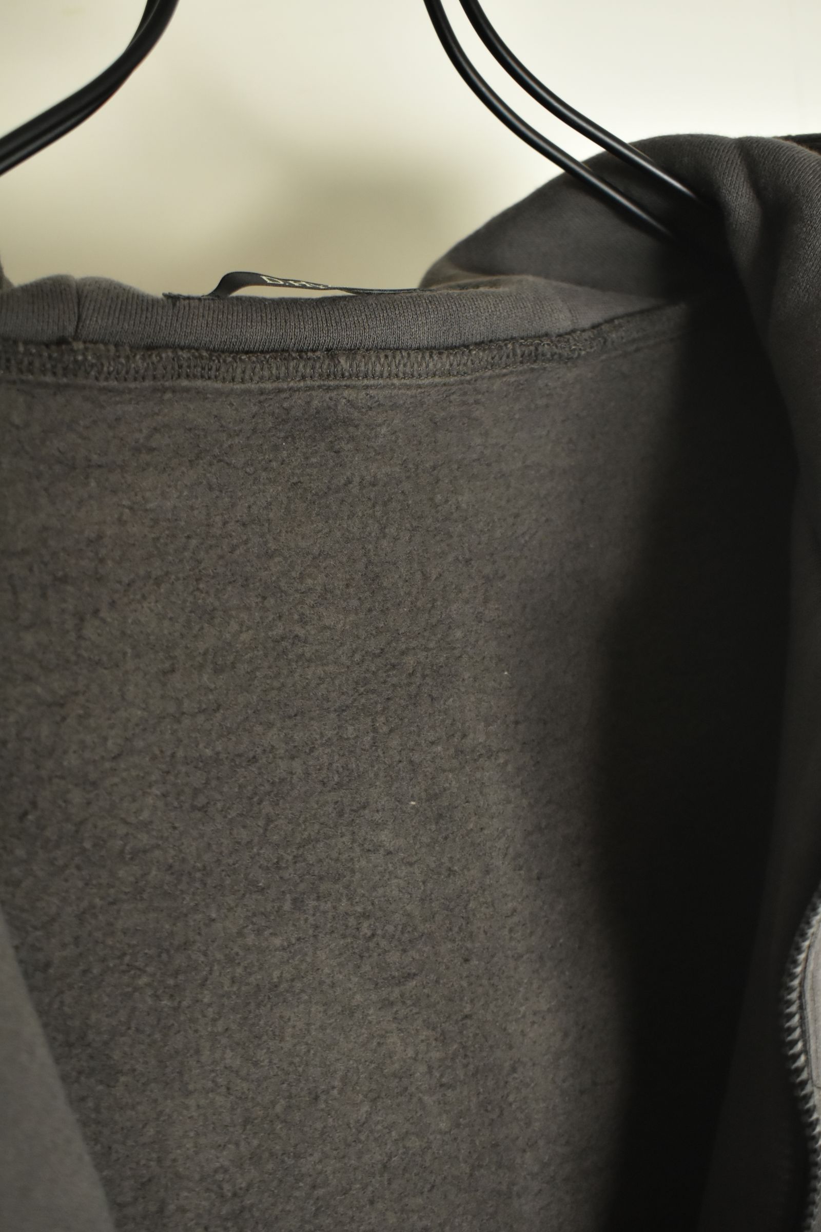 Untwisted Yarn Fleece Shotgun Zip-Up Hoodie"Charcoal" / 無撚糸裏毛ショットガンジップアップフーディー"チャコール"