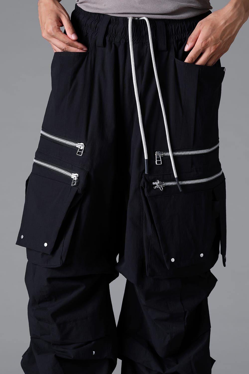《2026SS先行予約》Cargo Tuck Wide Pants"Black / White /Stone" / カーゴタックワイドパンツ"ブラック/ホワイト/ストーン"
