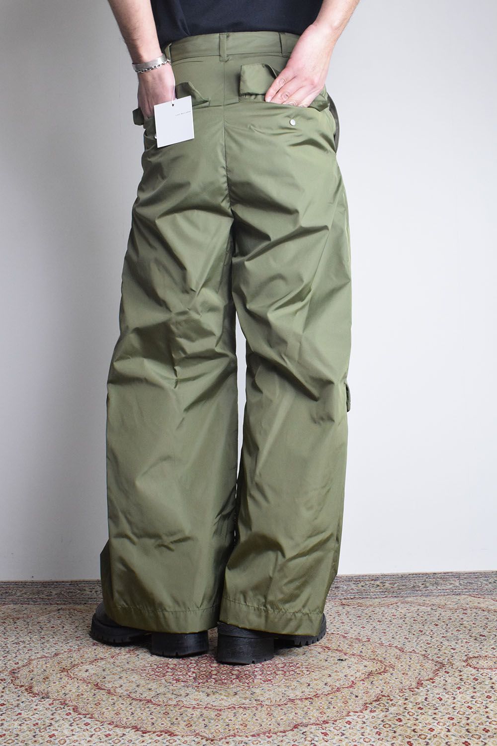 Shingle Flap Baggy Trousers "Military Green" / シンフラップバギートラウザー"ミリタリーグリーン"