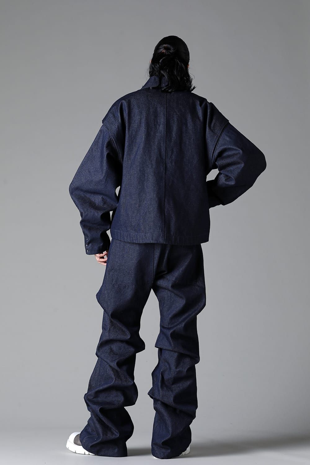 《2025AW先行予約》Tuck Sleeve Jcaket"Black / Navy" /タックスリーブジャケット"ブラック/ネイビー"