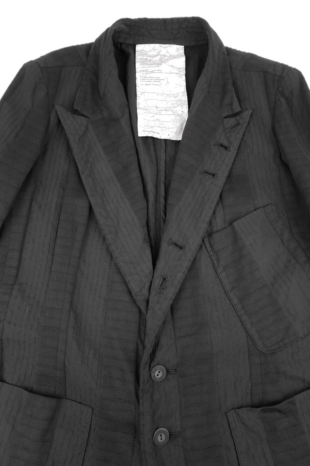 Garment Dyed Code Border Jacket"Black"/ガーメントダイコードボーダージャケット"ブラック"