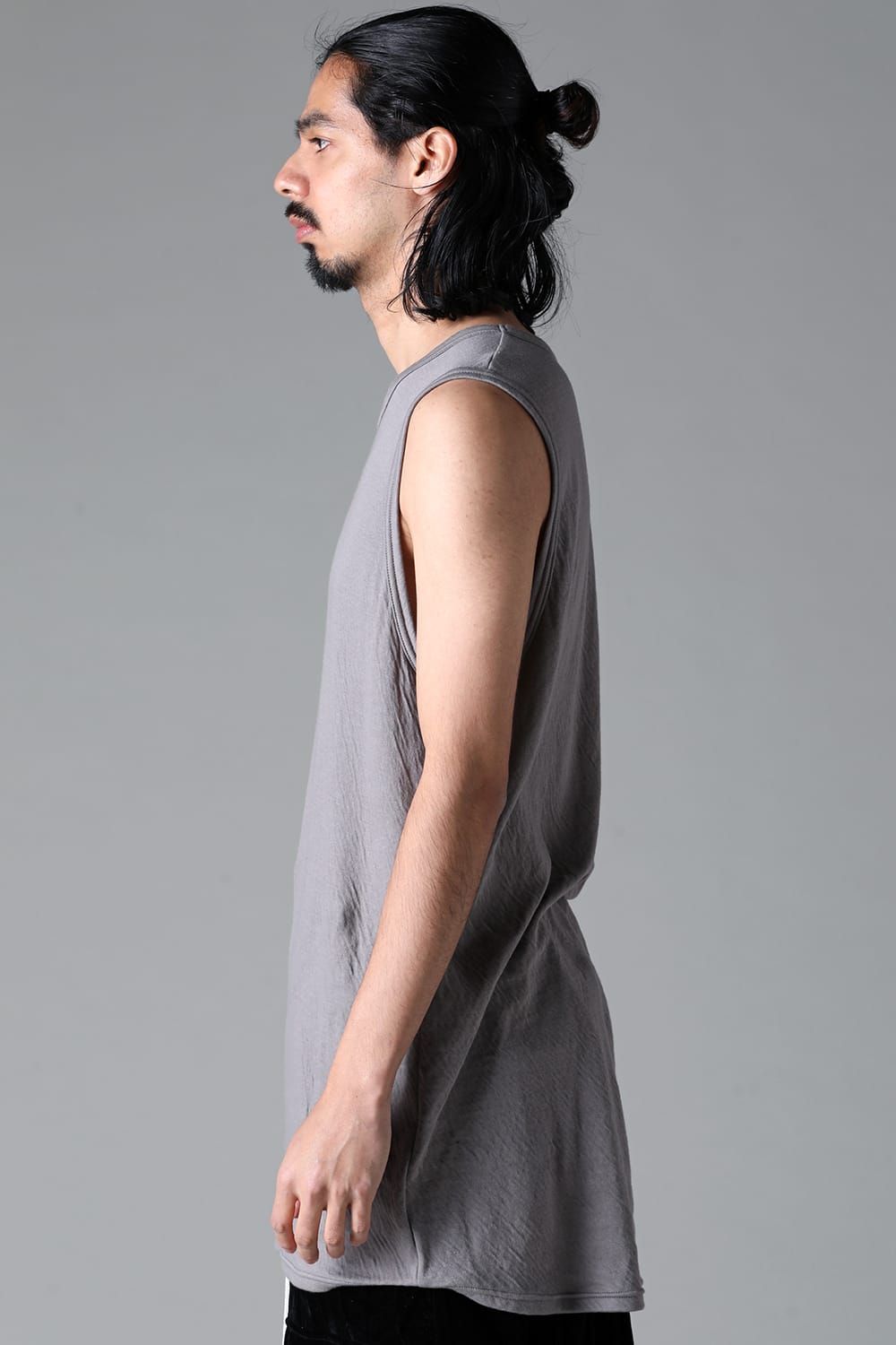 《2025AW先行予約》Double Gauze Long Tank Top"Black / Ivory /Khaki /Grey /D.Grey" /ダブルガーゼロングタンクトップ"ブラック/アイボリー/カーキ/グレー/ダークグレー"