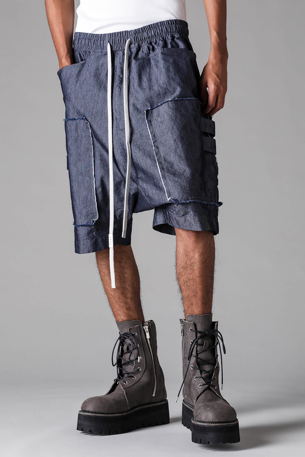 《2027SS先行予約》Cotton Nylon Cargo Shorts"Navy" / コットンナイロンカーゴショーツ"ネイビー"