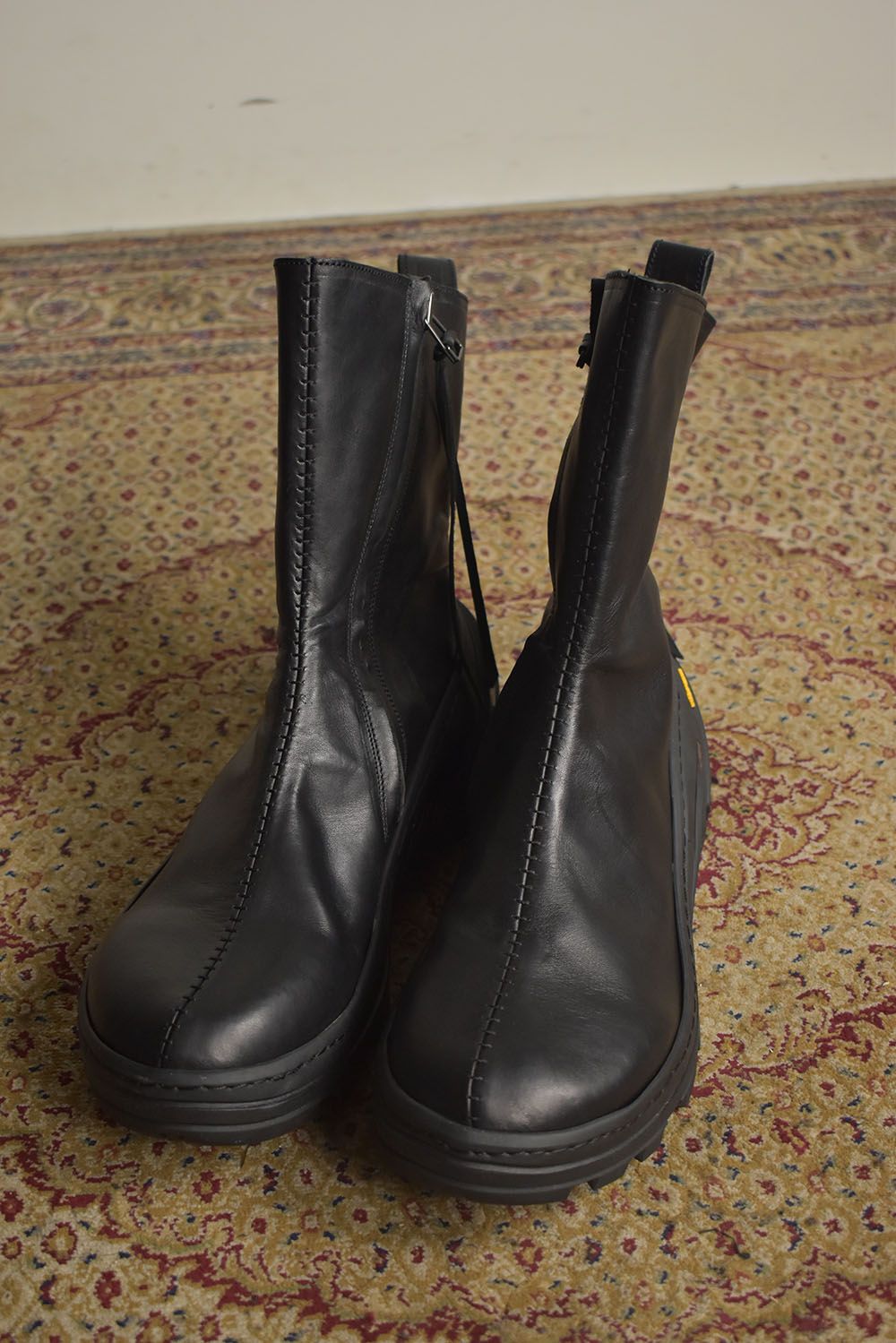Over Lock Side Zip Boots_Maryam Horse Front "Black" / オーバーロックサイドジップブーツ マリアムホースフロント"ブラック"
