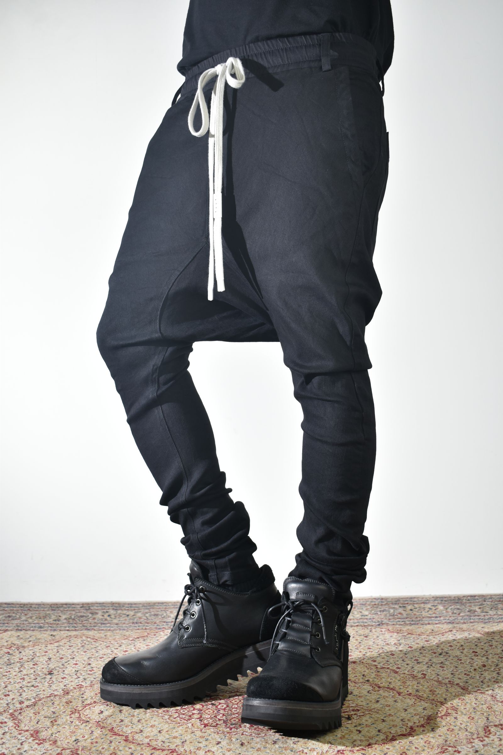 Stretch Denim Sarouel Skinny"Black" / ストレッチデニムサルエルスキニー"ブラック"