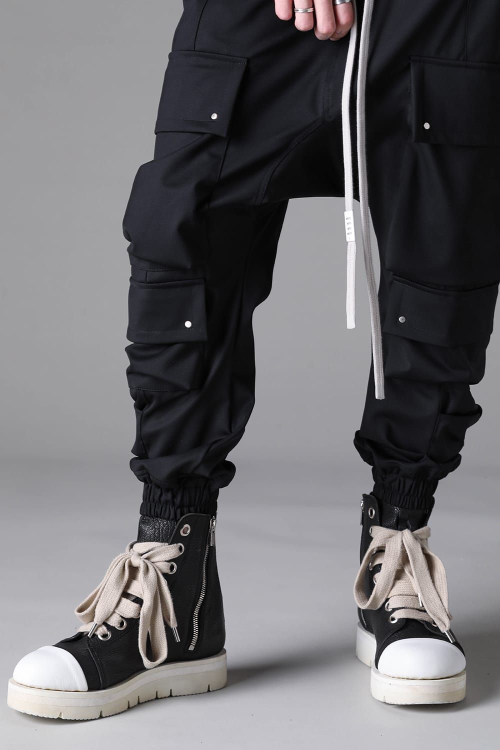 《2026AW先行予約》Technical Nylon Military Sarrouel Easy Pants"Black" / テクニカルナイロンミリタリーサルエルイージーパンツ"ブラック"