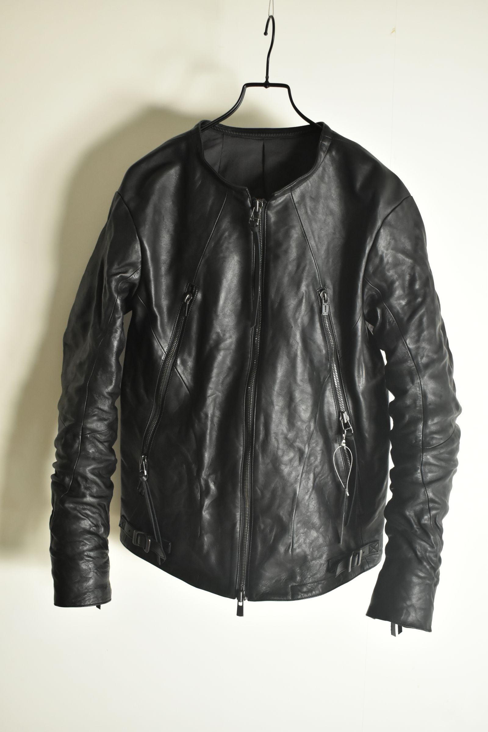 Horse Leather Collar Detachable Jacket"Black" / ホースレザーカラーデタッチャブルジャケット"ブラック"