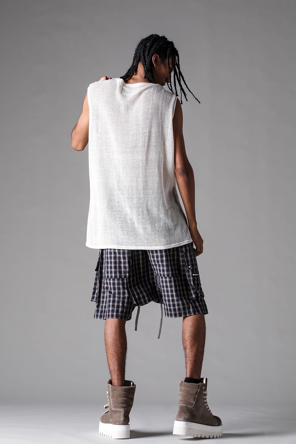 《2027SS先行予約》Plaid Cargo Shorts"Black Plaid / Brown Plaid" / プレイドカーゴショーツ"ブラックプレイド / ブラウンプレイド"