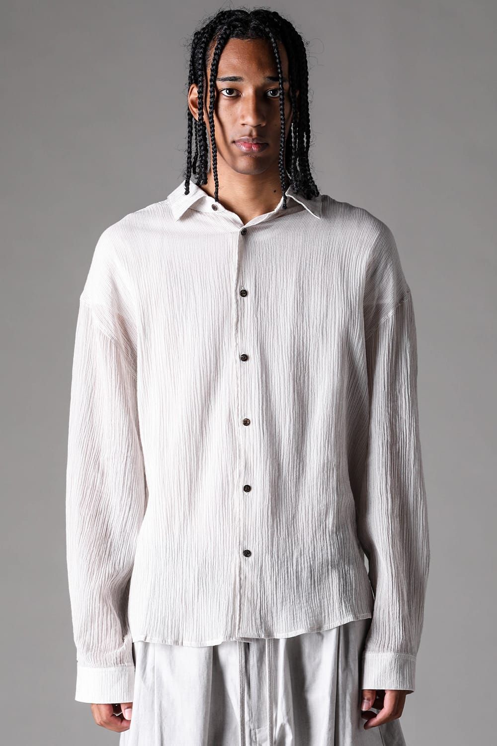 《2027SS先行予約》Stripe Buck Button Shirts"Black Stripe / White Stripe / Brown Stripe" / ストライプバックボタンシャツ"ブラックストライプ /ホワイトストライプ /ブラウンストライプ"