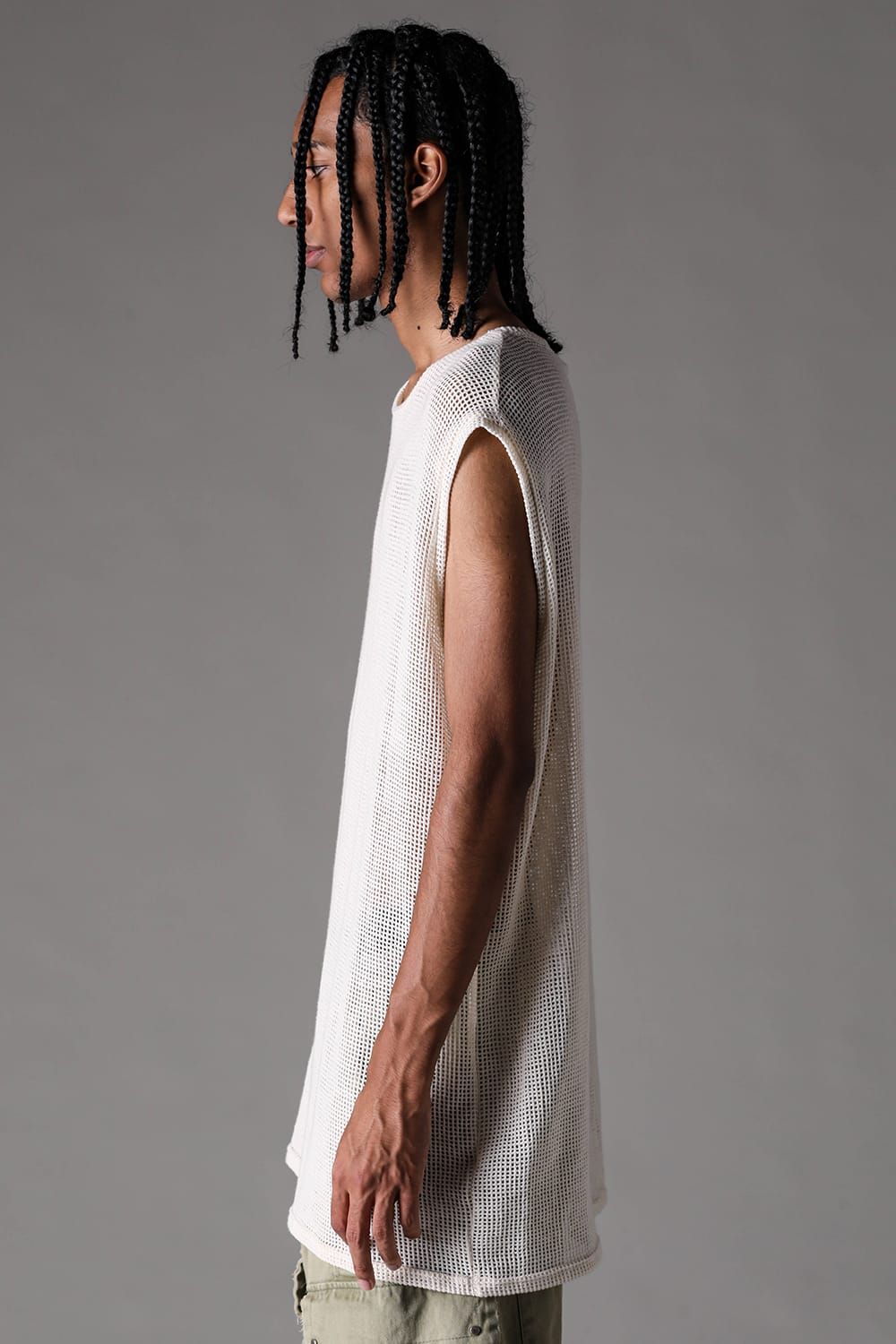《2027SS先行予約》Mesh Tank Top "Ivory" / メッシュタンクトップ "アイボリー"