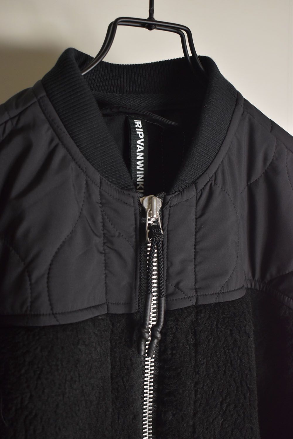 Combination Zip Boa Jersey"Black" / コンビネーションジップボアジャージー"ブラック"