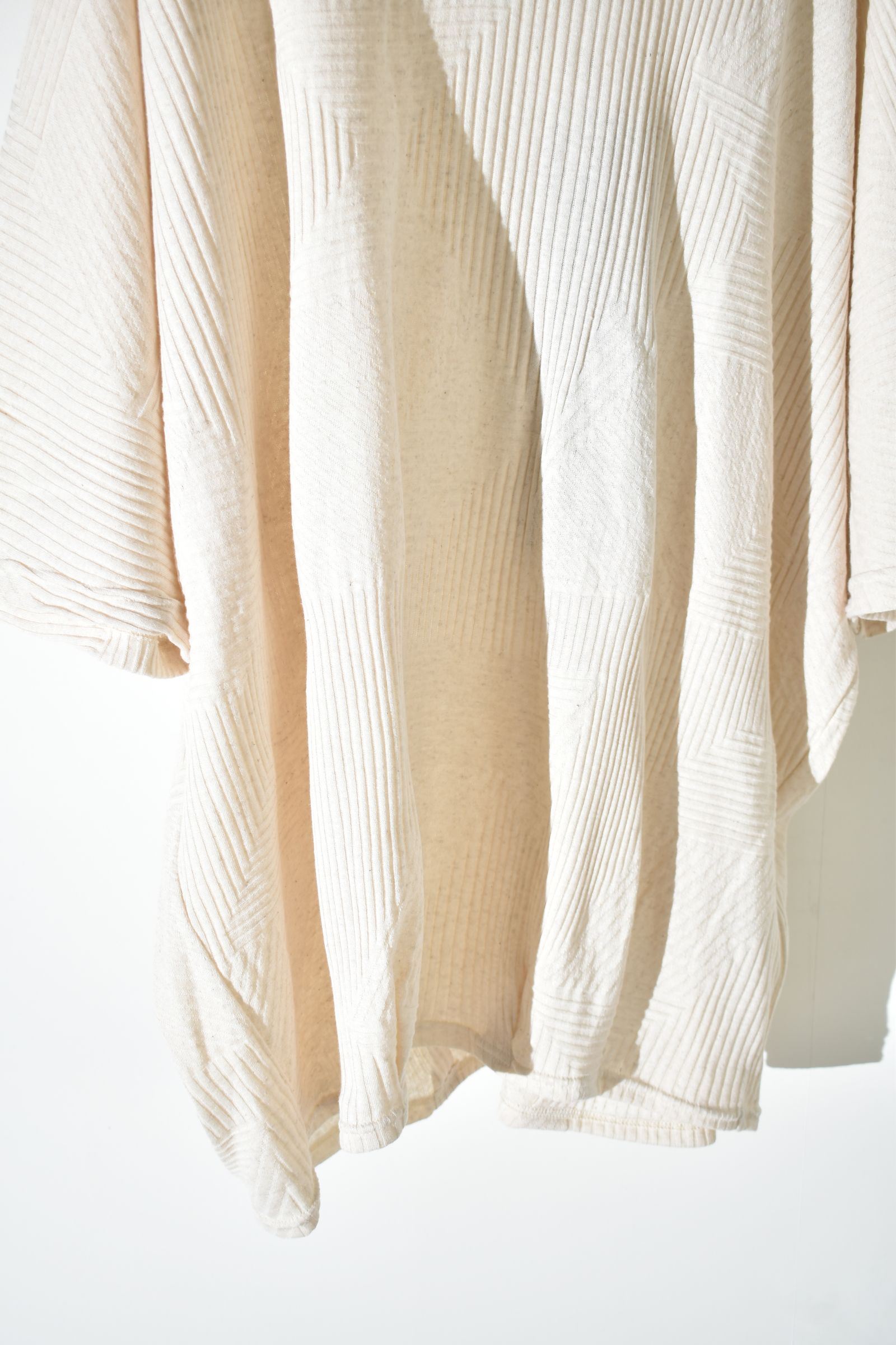 Deformed Stripe Pattern Dolman Tee "Cream" /ディフォルメドストライプパターンドルマンTee"クリーム"