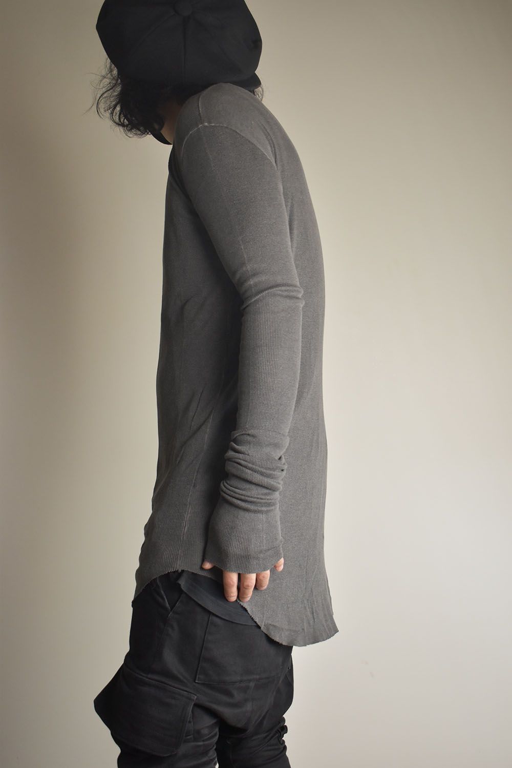 Modal x Cotton Rib Long Sleeve Tee "Dust" / モダール×コットンリブロンブスリーブTシャツ"ダスト"