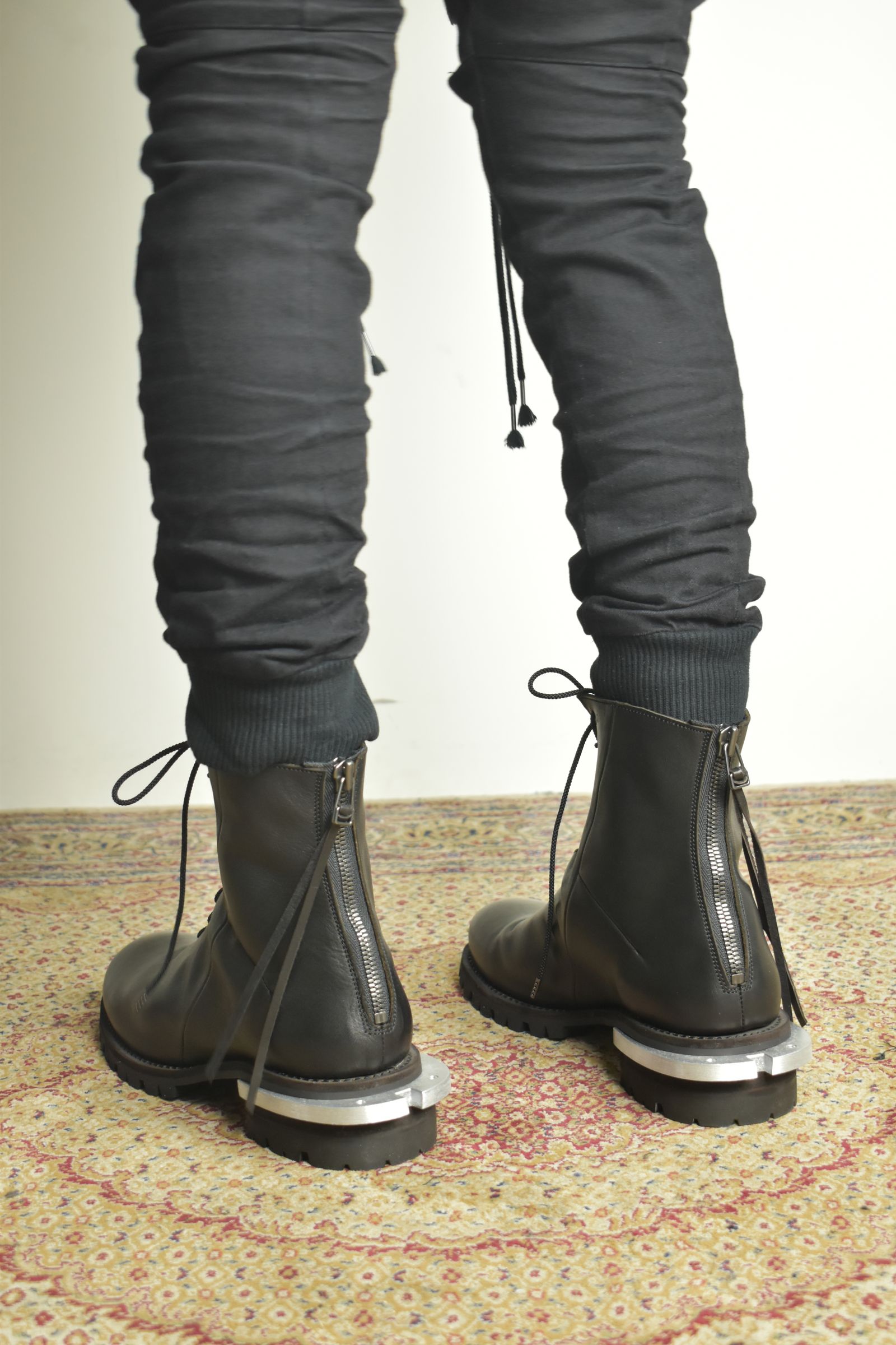 Metal Heel Balmoral Back Zip Boots"Teacore Black" / メタルヒールバルモラルバックジップブーツ"ティーコアブラック"