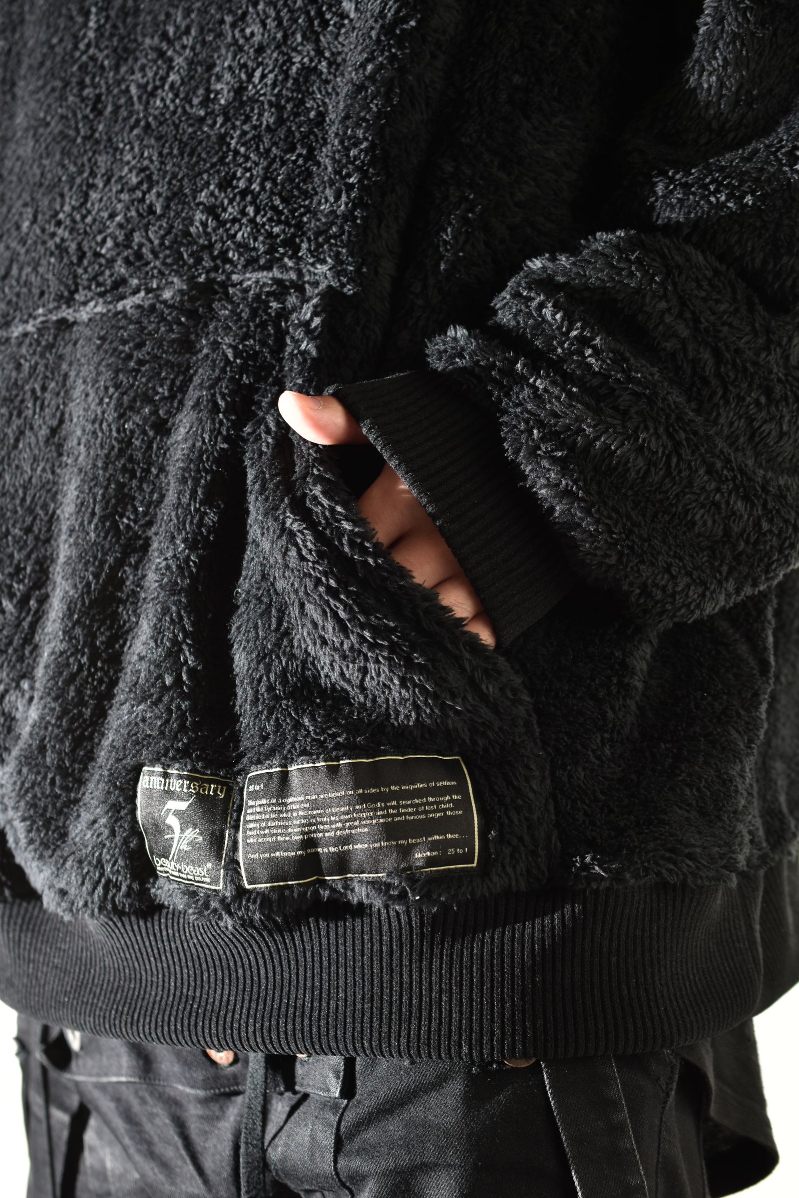 Fleece Big Hoodie "Black" / フリースビッグフーディ "ブラック"