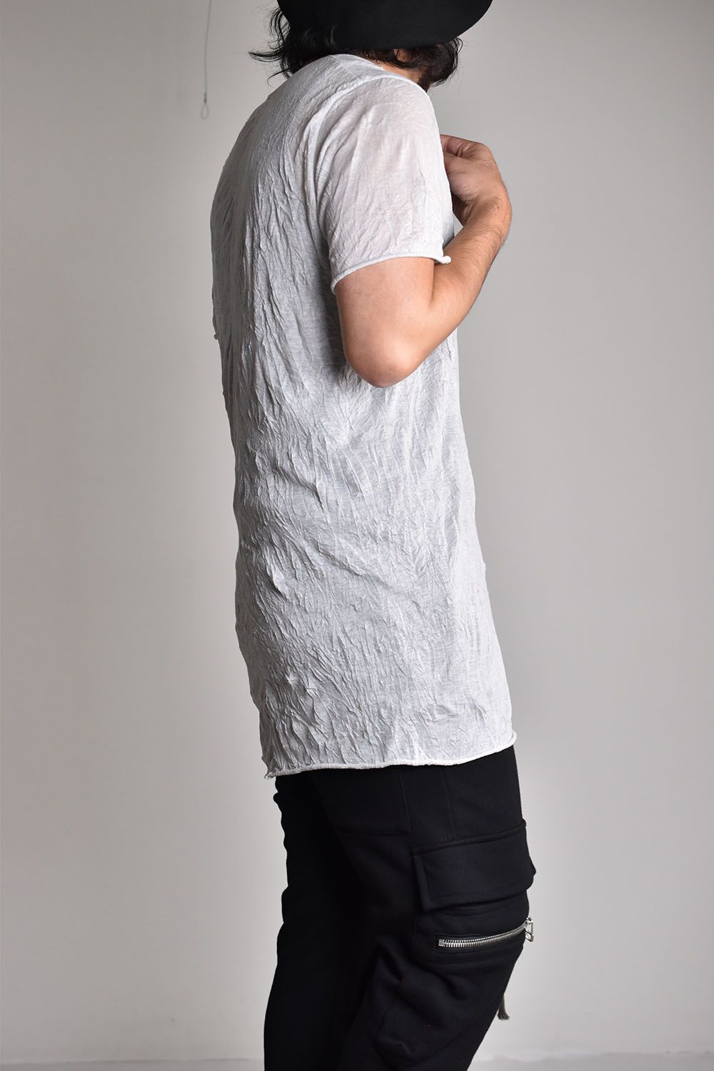 《2026SS先行予約》Gauze Washer V Neck Tee"Black/White/Ivory/Beige/Grey" / ガーゼワッシャーVネックTee"ブラック/ホワイト/アイボリー/ベージュ/グレー"