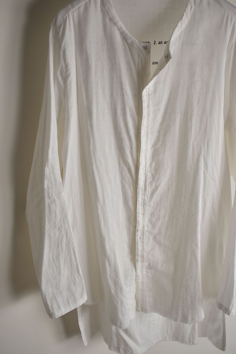 Round Neck Reversible Gauze Shirt"Off White" / ラウンドネックリバーシブルガーゼシャツ"オフホワイト"