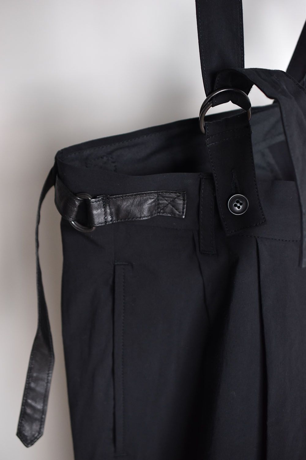 Cotton Stretch Suspenders Pants"Black"/コットンストレッチサスペンダーパンツ"ブラック"
