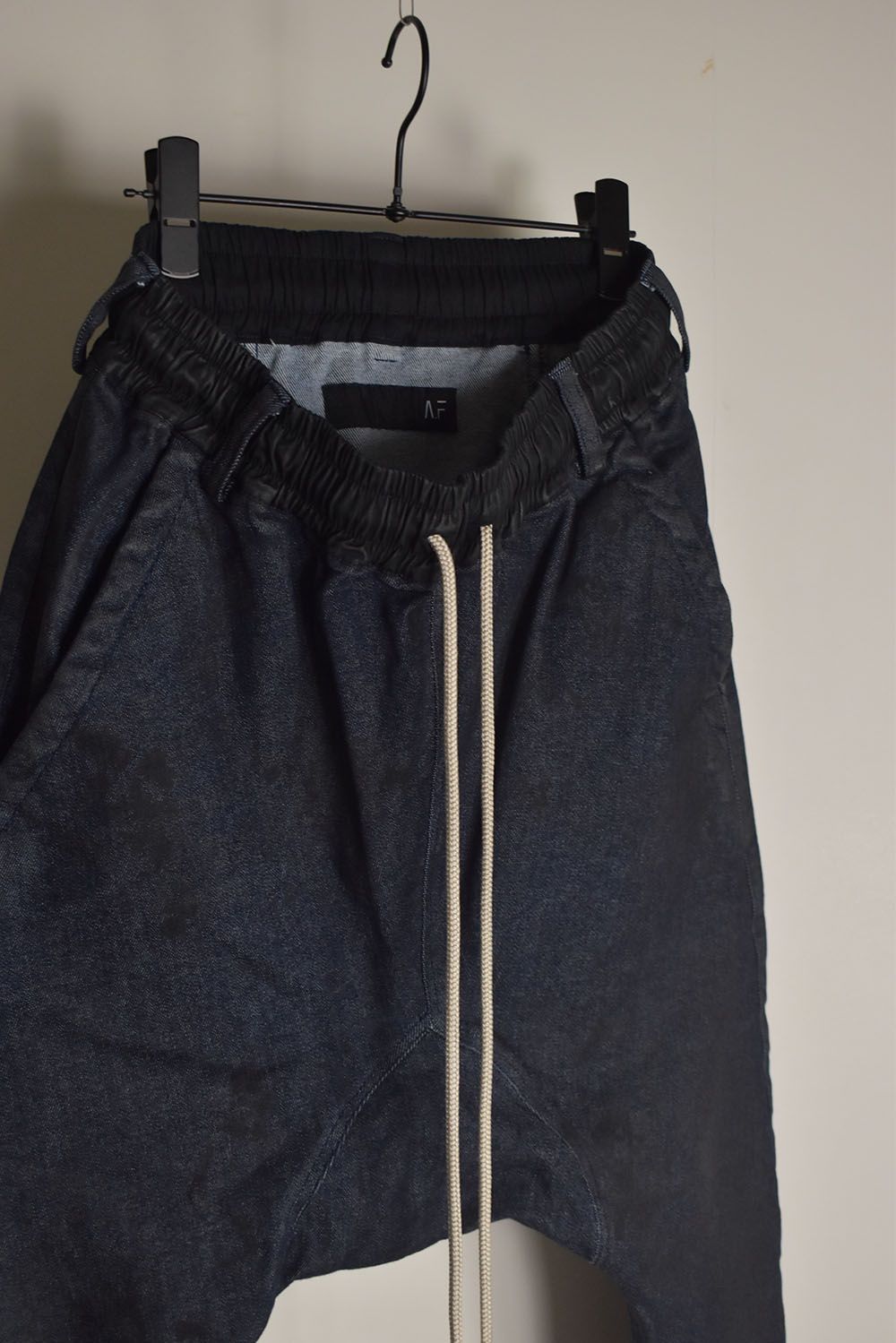 Coated Stretch denim Sarouel skinny"Blue" / コーティングストレッチデニムサルエルスキニー"ブルー"