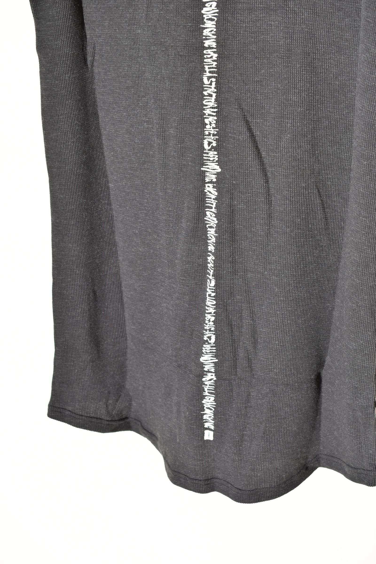 Back Printed Waffle Jersey Long Tank Top"D.Grey" バックプリントワッフルジャージーロングタンクトップ"ダークグレー"