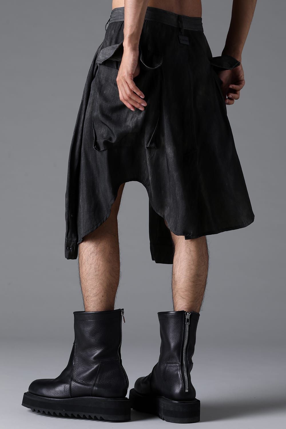 《2026SS先行予約》Sleeve Wrap Skirt"Black / Uneven D.Grey / Uneven Grey" / スリーブラップスカート"ブラック/アンイーブンダークグレー/アンイーブングレー"