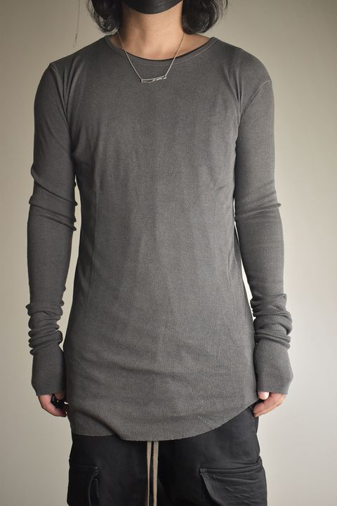 Modal x Cotton Rib Long Sleeve Tee "Dust" / モダール×コットンリブロンブスリーブTシャツ"ダスト"