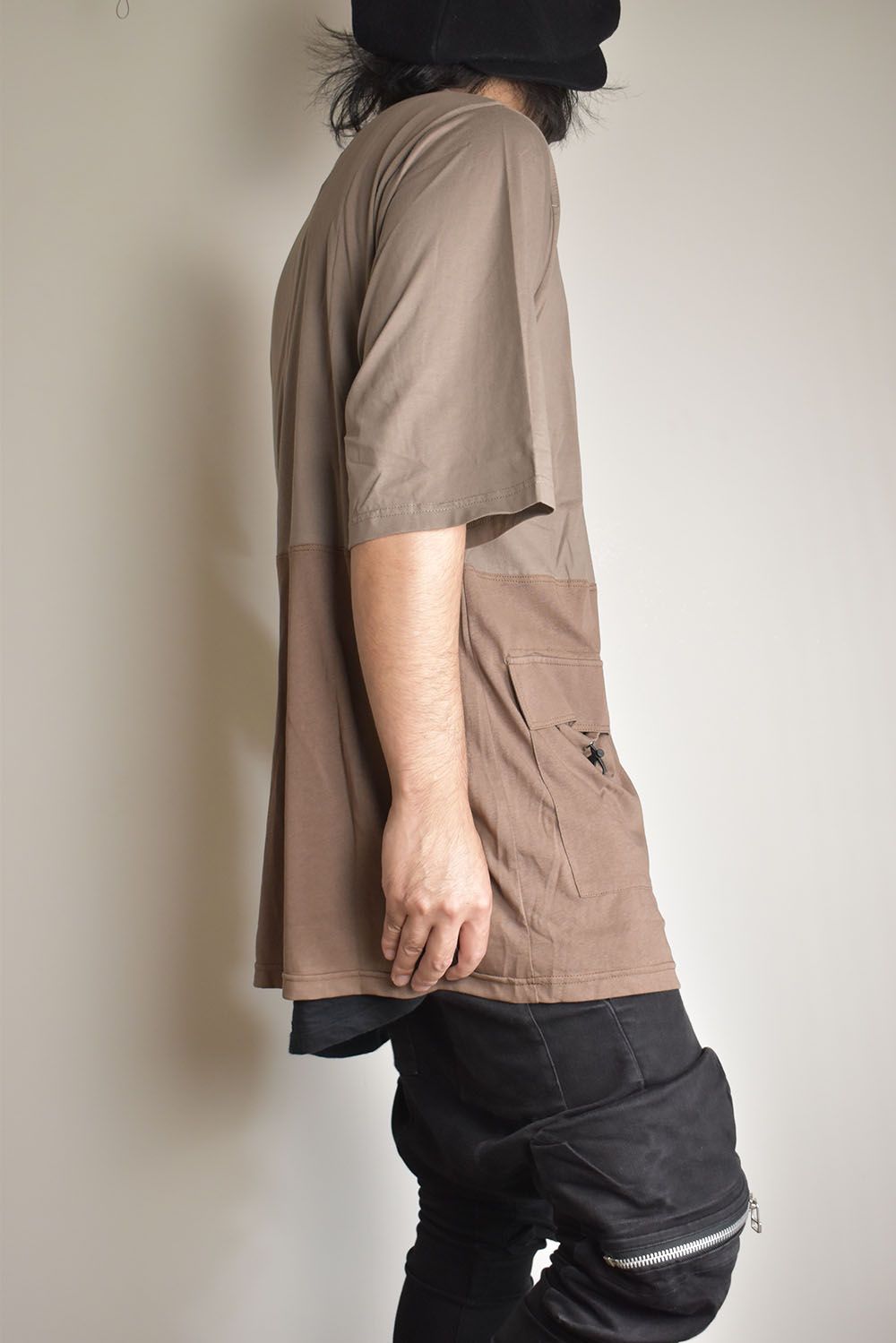 Switching Pocket Tee"Walnut" / スウィッチングポケットTee"ウォルナット"