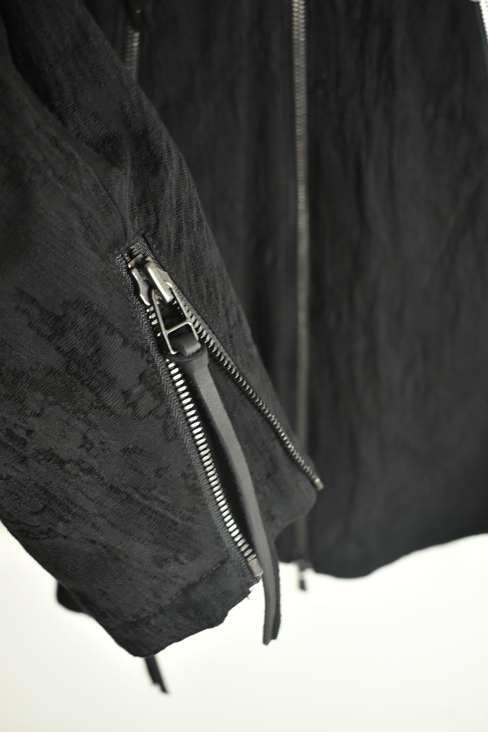 Damage Jacquard Single Rider Jacket"Black" / ダメージジャガードシングルライダースジャケット"ブラック"