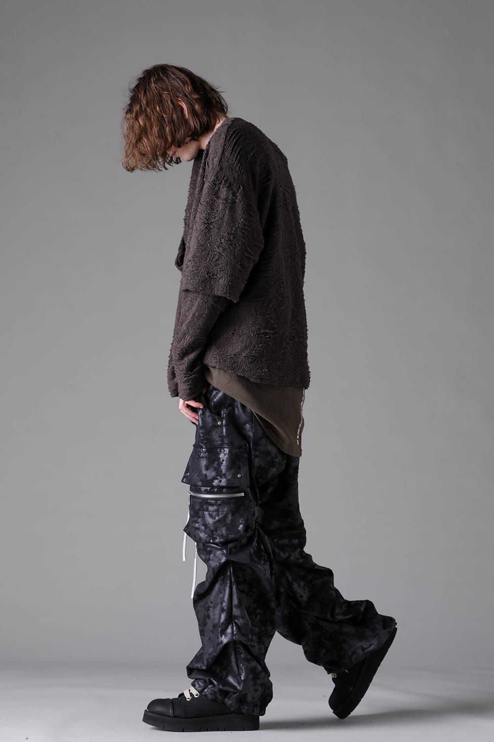 《2026AW先行予約》Layerd Long Sleeve"Black / Khaki" / レイヤードロングスリーブ"ブラック/カーキ"