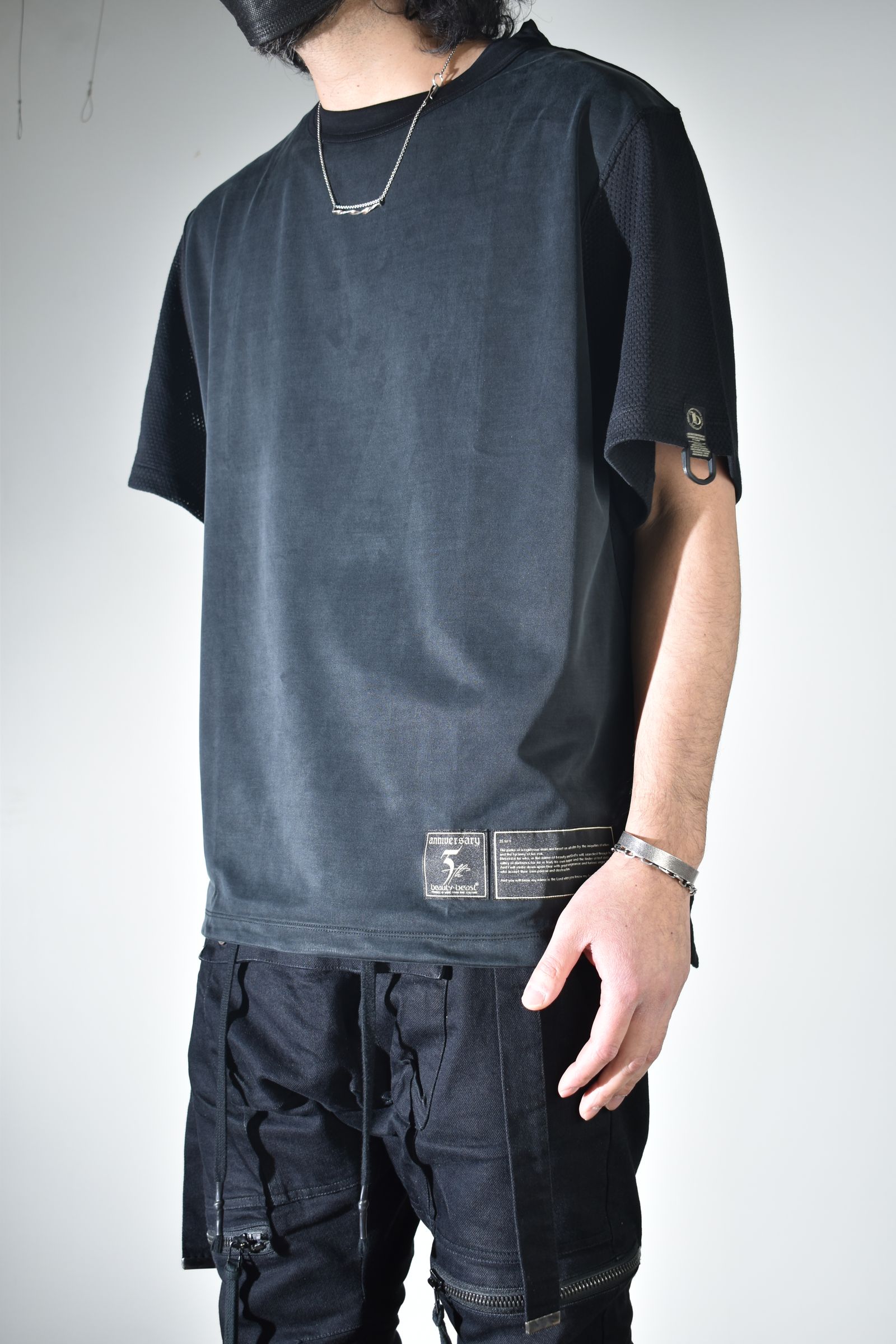 Suedy Short Sleeve Tee"Black" / スウェーディショートスリーブTee"ブラック"