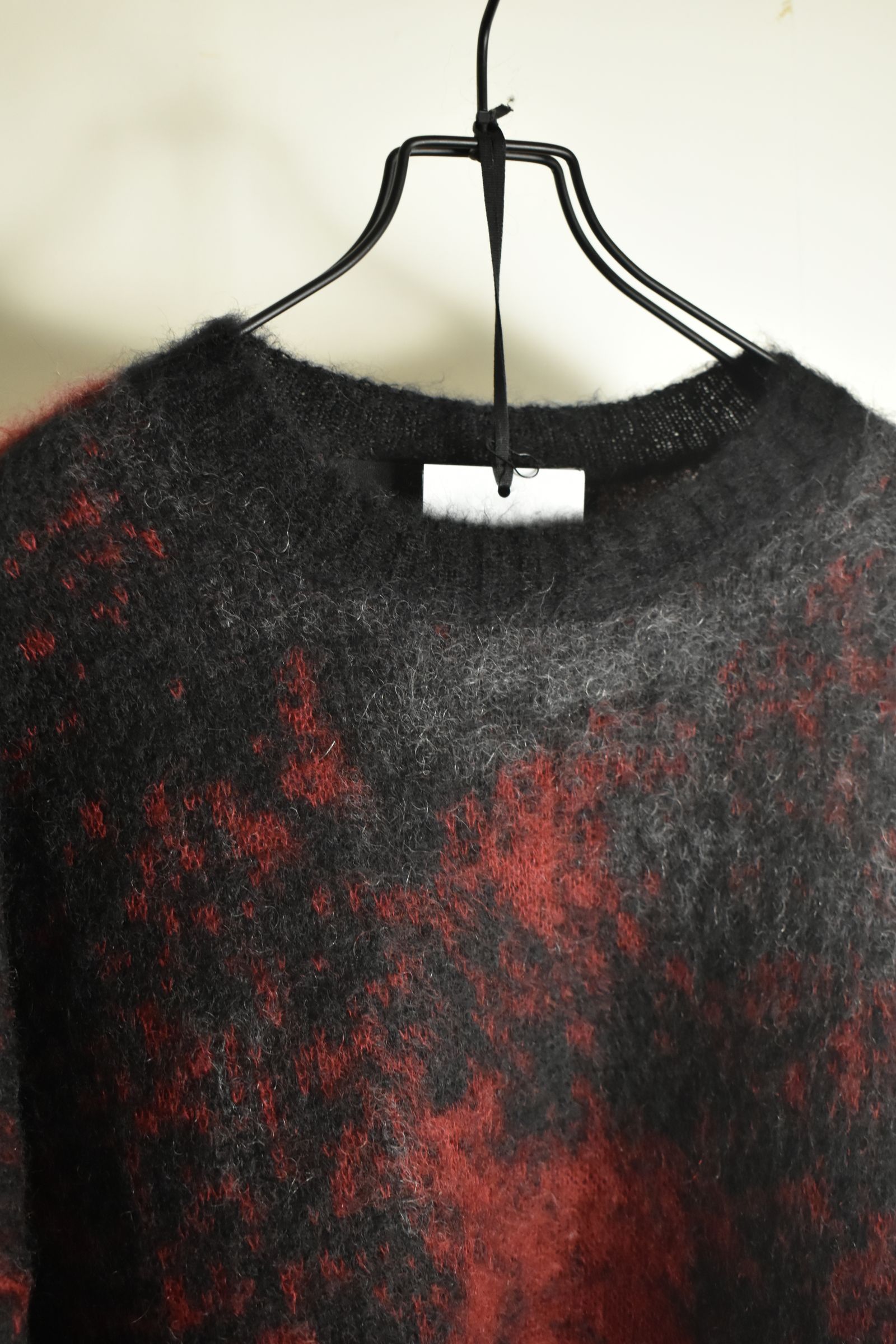Gradation Mohair Knit Pullover"Black-Red" / グラデーションモヘアニットプルオーバー"ブラックレッド"