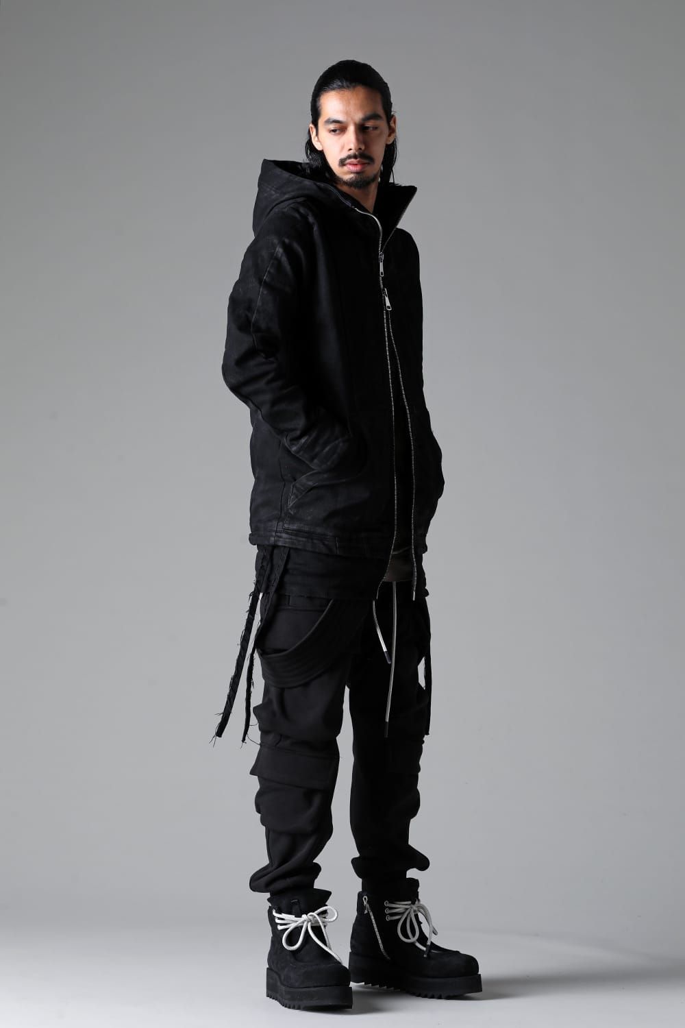 《2025AW先行予約》Bomber Heat Belt Cargo Sarouel Pants"Black" / ボンバーヒートベルトカーゴサルエルパンツ"ブラック"