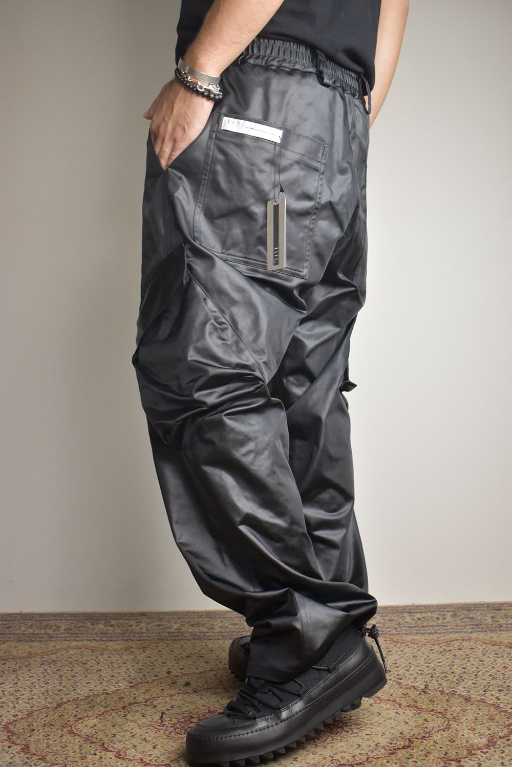 Heavy Satin Cargo Pants"Black" / ヘビーサテンカーゴパンツ"ブラック"