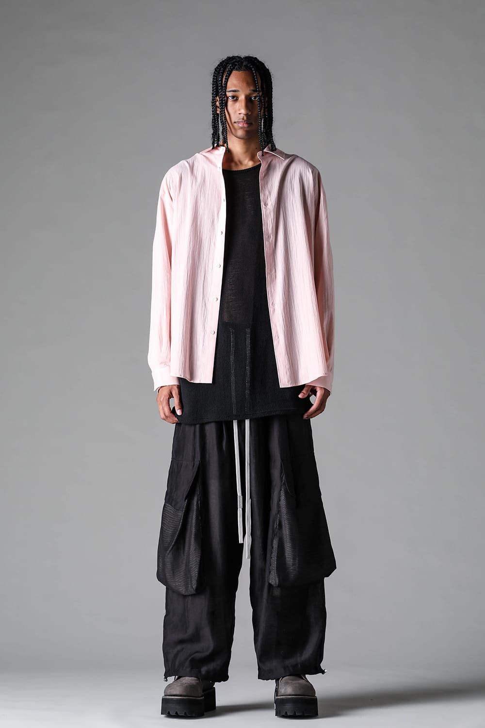 《2027SS先行予約》Over Sized Shirts"Black / Blue /L.Pink / Ivory" / オーバーサイズシャツ "ブラック / ブルー / ライトピンク /アイボリー"