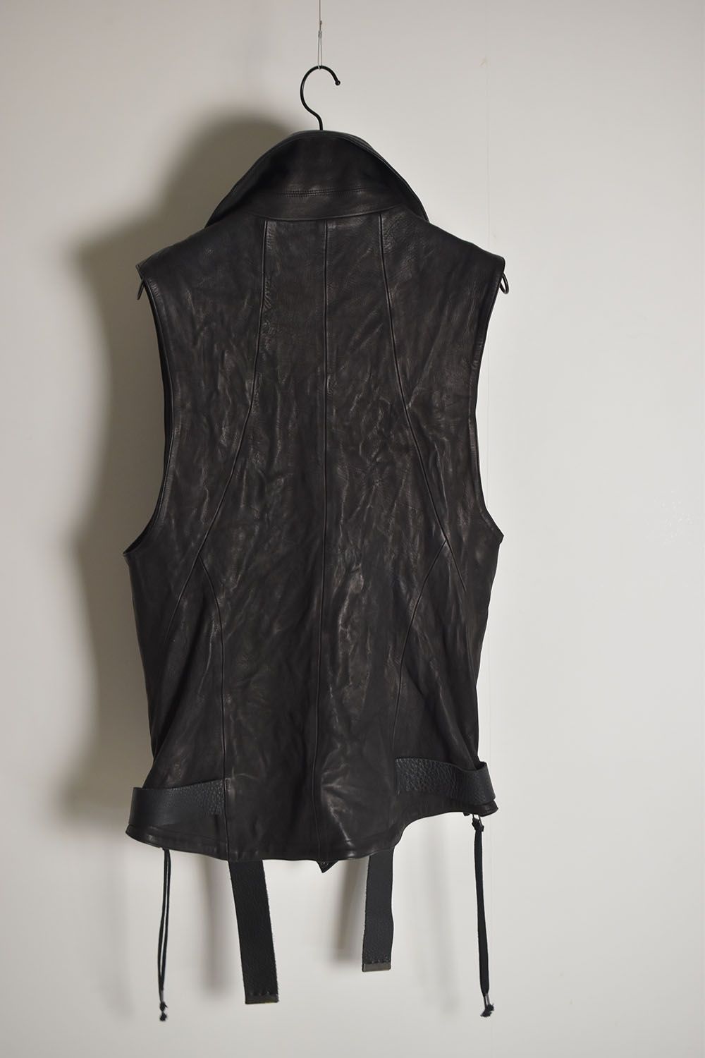 Japan Calf Leather Rider's Vest"Black"/ジャパンカーフレザーライダースベスト"ブラック"