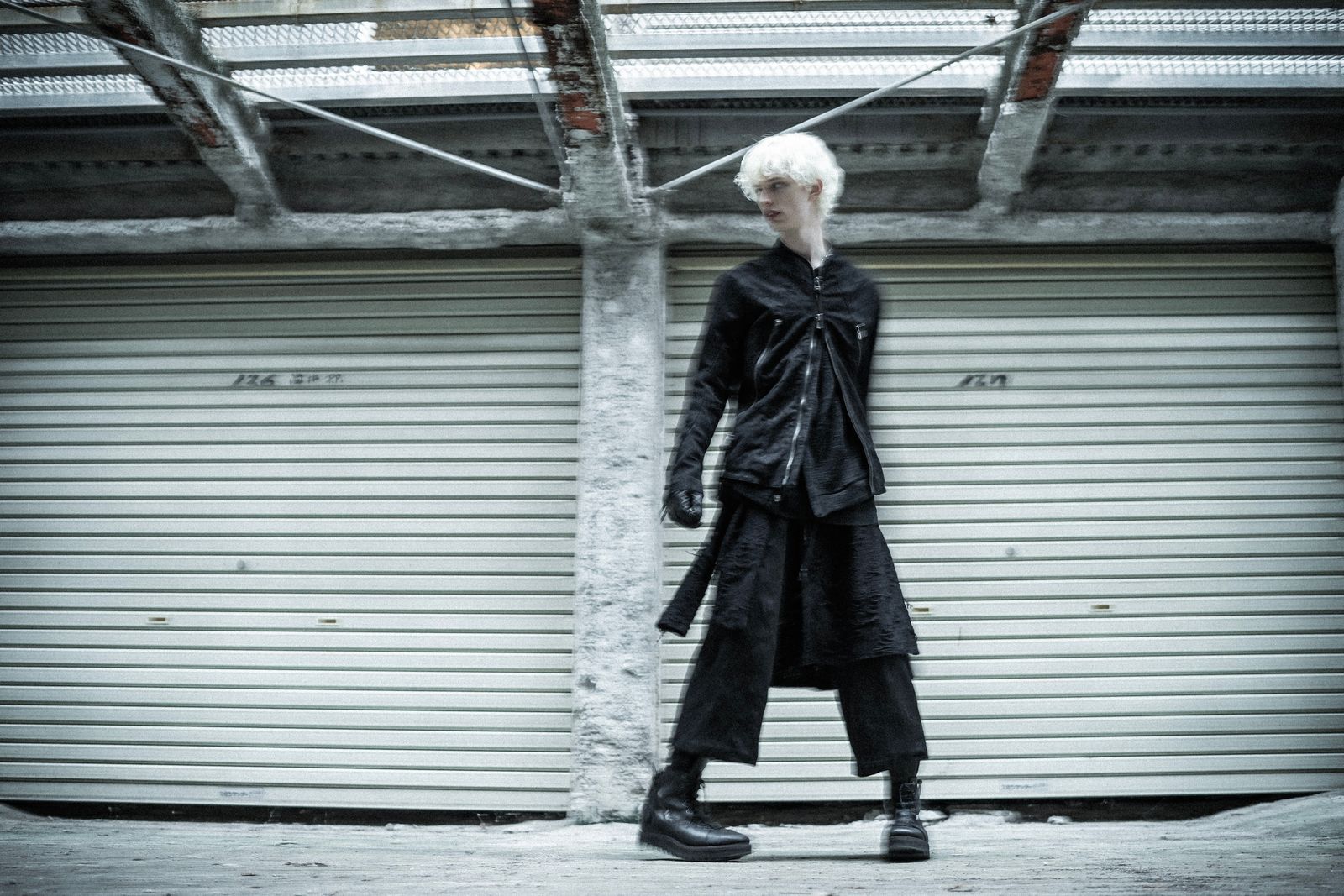 Damage Jacquard Single Rider Jacket"Black" / ダメージジャガードシングルライダースジャケット"ブラック"