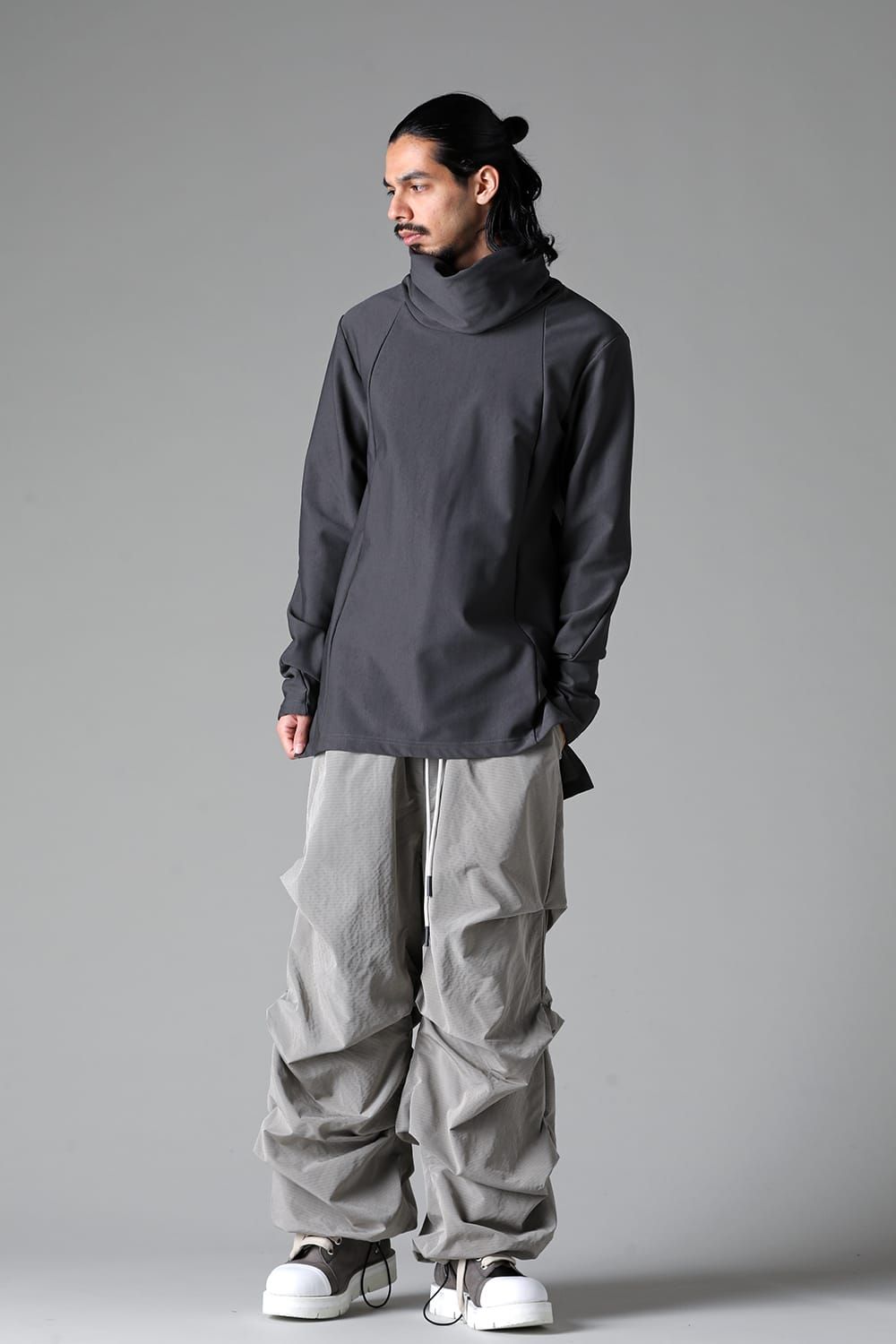 《2025AW先行予約》Thermal High Neck Top"Black / Grey"/サーマルハイネックトップ"ブラック/グレー"