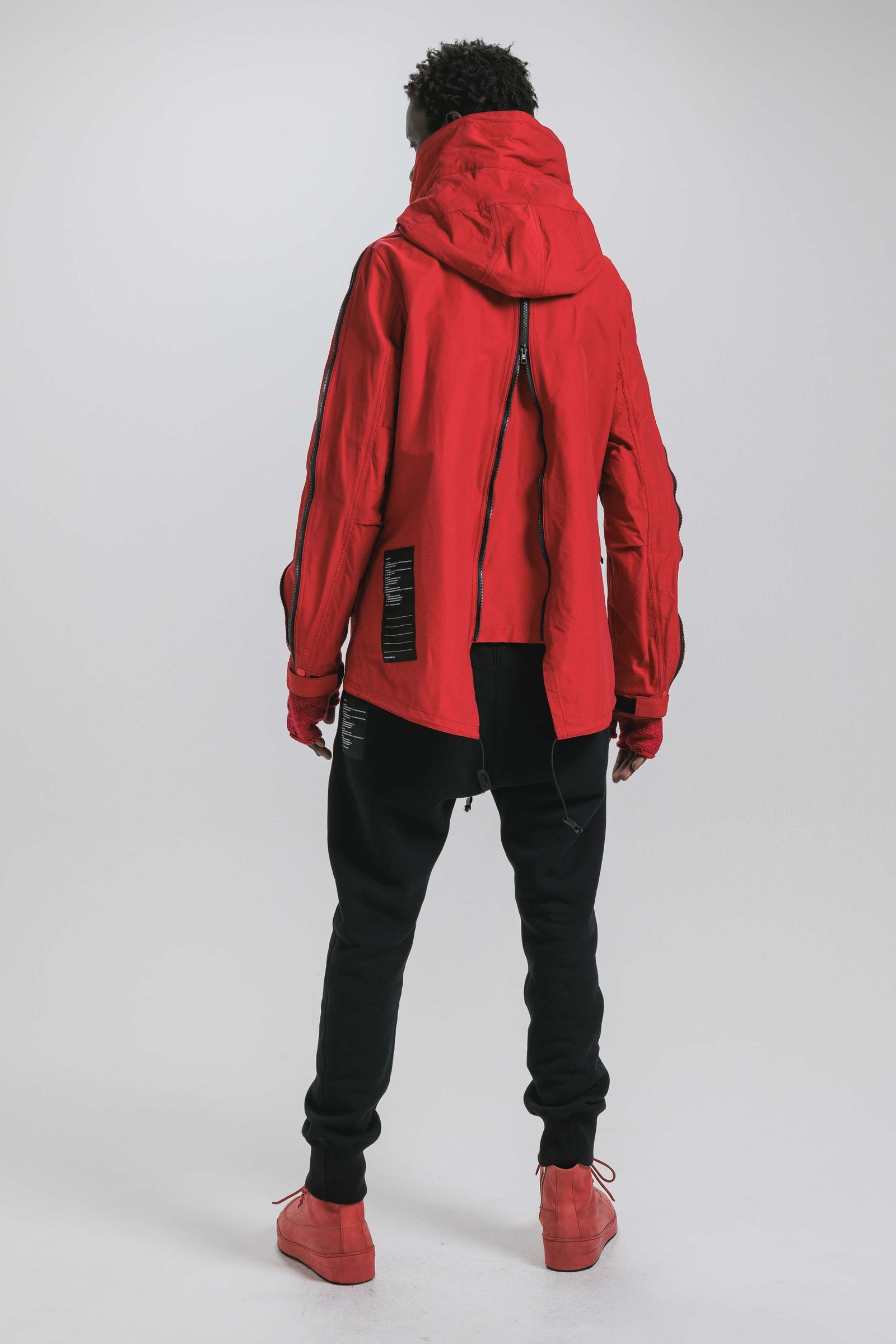 Multi Zip Short Mods Coat"Red" / マルチジップショートモッズコート"レッド"
