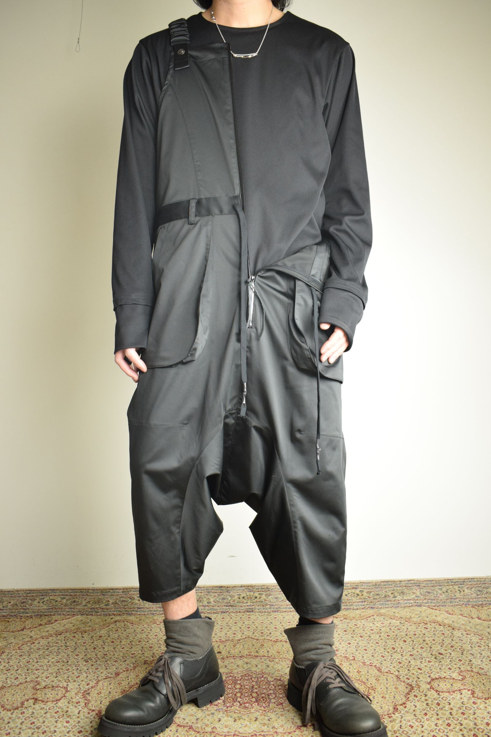 Deep Crotch Over All"Black" / ディープクロッチオーバーオール"ブラック"