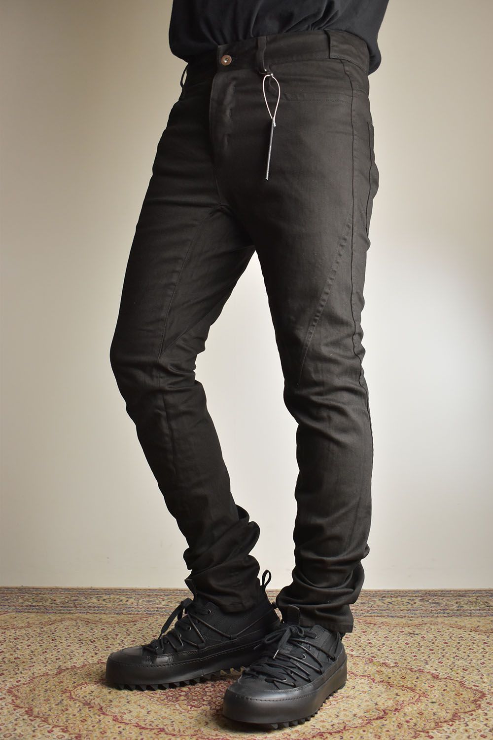 Stretch Denim Straight Slim Pants"Black" / ストレッチデニムストレートスリムパンツ"ブラック"