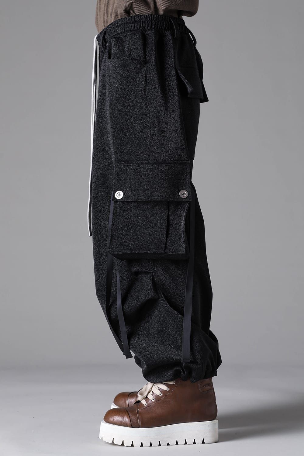 《2026AW先行予約》Lurex Extra Wide Pants"Black" / ルレックス エクストラワイドパンツ"ブラック"