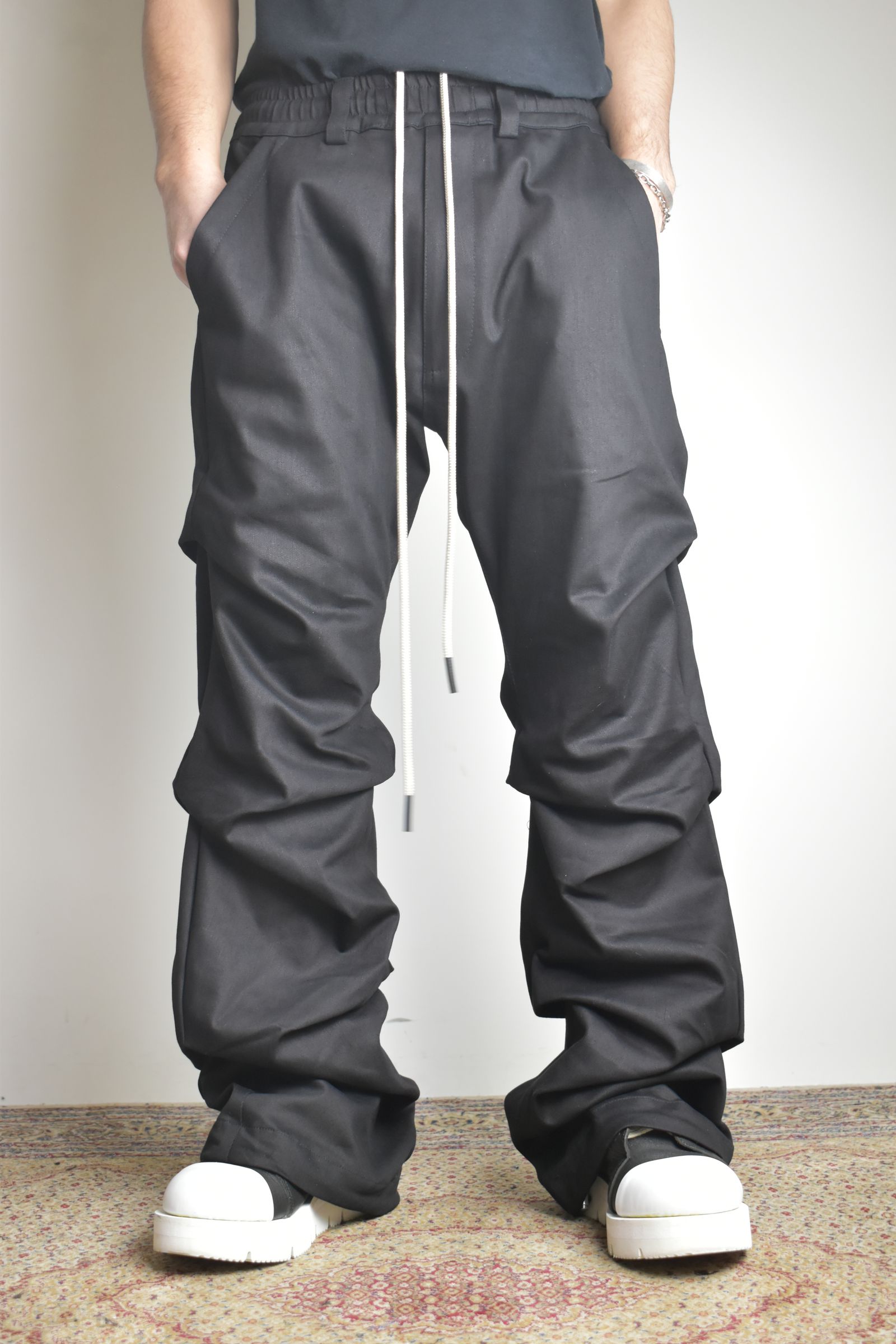 Boots Cut Tuck Pants"Black" / ブーツカットタックパンツ"ブラック"